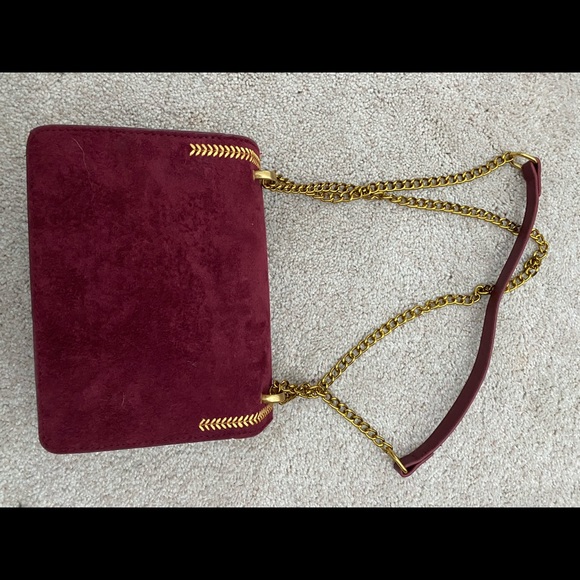 Red Vegan Leather Handbag Crossbody - Picture 5 of 5